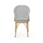Outdoor Rattan And Aluminum Armless French Bistro Chairs (Set of 2) - Dark Gray