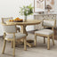 Farmhouse Style Fabric Upholstered Side Dining Chair Set