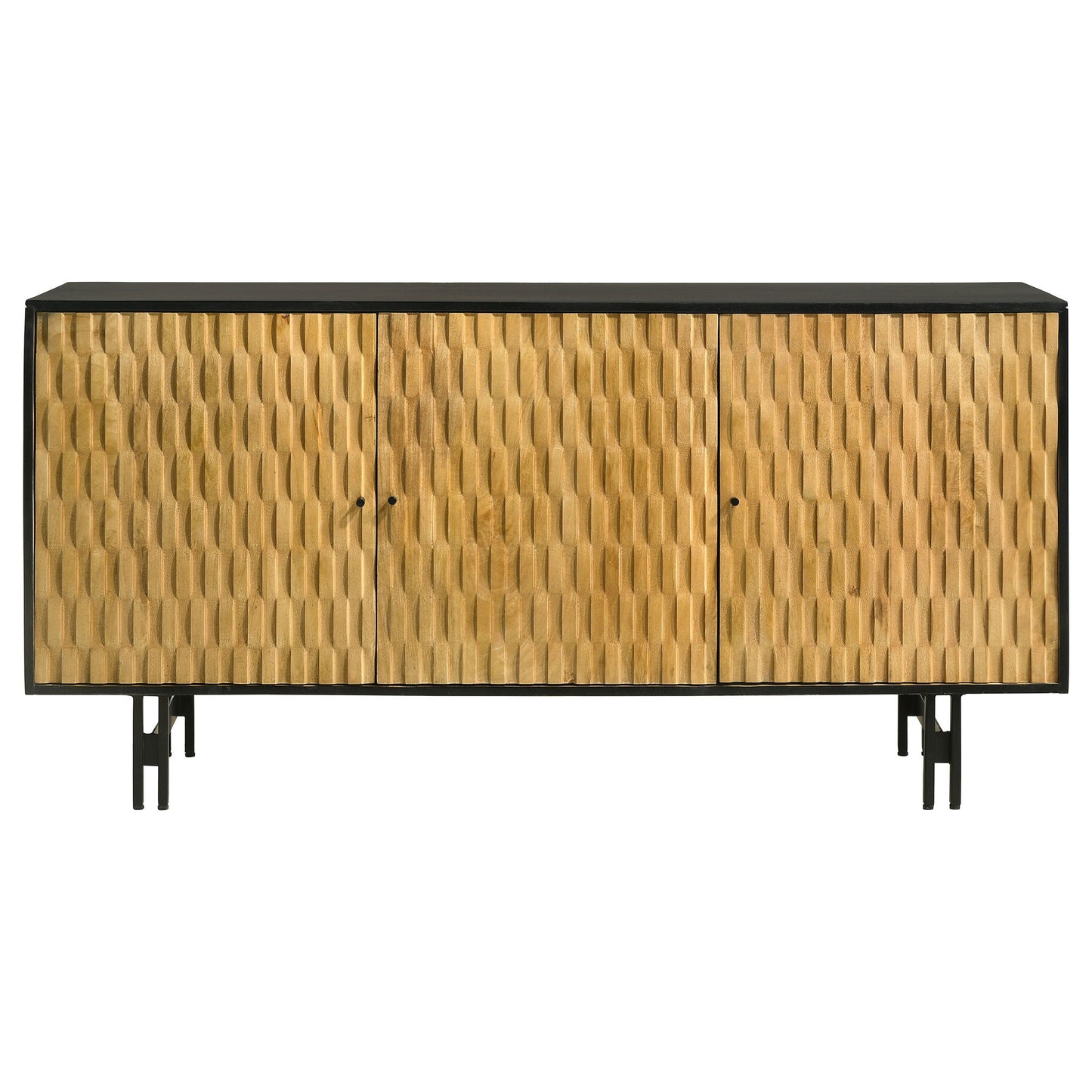 Madrid - 3 Door Accent Cabinet Doors - Natural / Black