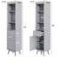 Tall Bathroom Storage Cabinet With Adjustable Shelves And 1 Drawer & Door