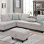 Alger - Left Hand Facing Sofa & Chaise With Ottoman