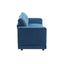 Modern Square Arm Sofa With Soft Fabric Upholstery, Deep Cushions