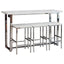Ledesma - 4 Piece Counter Height Dining Set And Built In Power Unit - White Marble