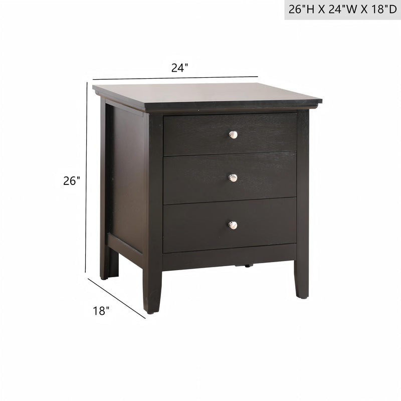 3 Drawer Nightstand & Dove Tailed Drawers