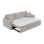 Connie - Boucle Sleeper Sectional Sofa With 2 Toss Pillows - Beige