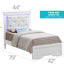 Bed With LED Light Accents Headboard