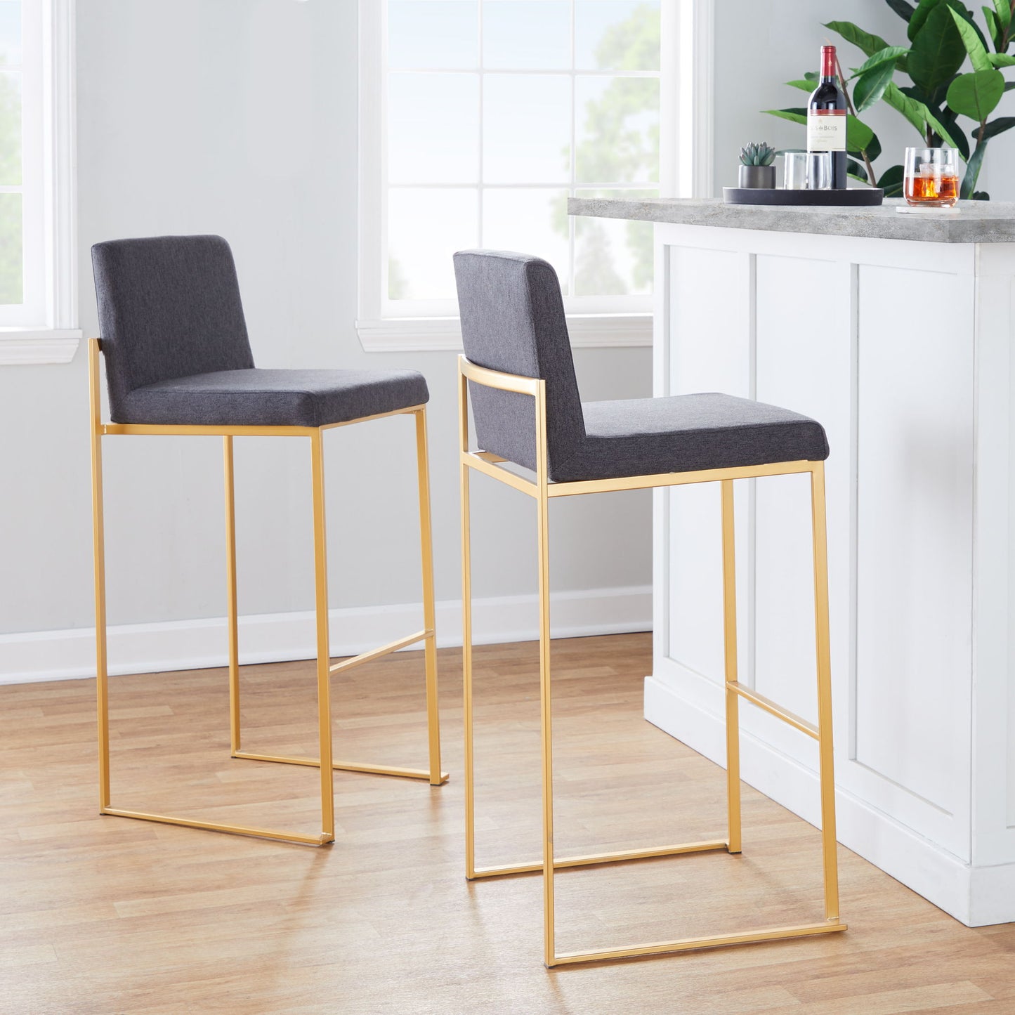Fuji - Contemporary Design High Back Barstool
