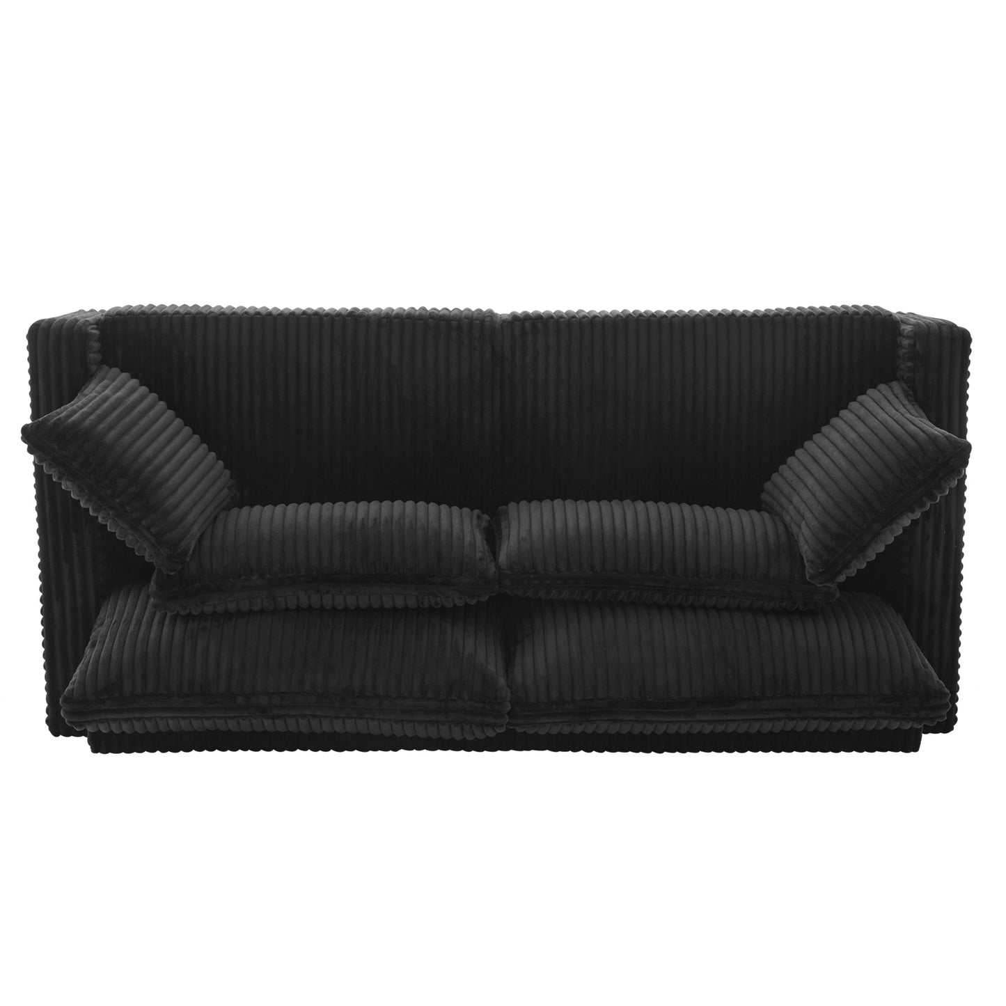 Modern Loveseat Sofa With 4 Pillows