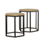 2 Piece Nesting Table With Hexagon Base - Brown