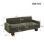 Modern Loveseat Sofa, 2 Seater With Square Arms For Living Room