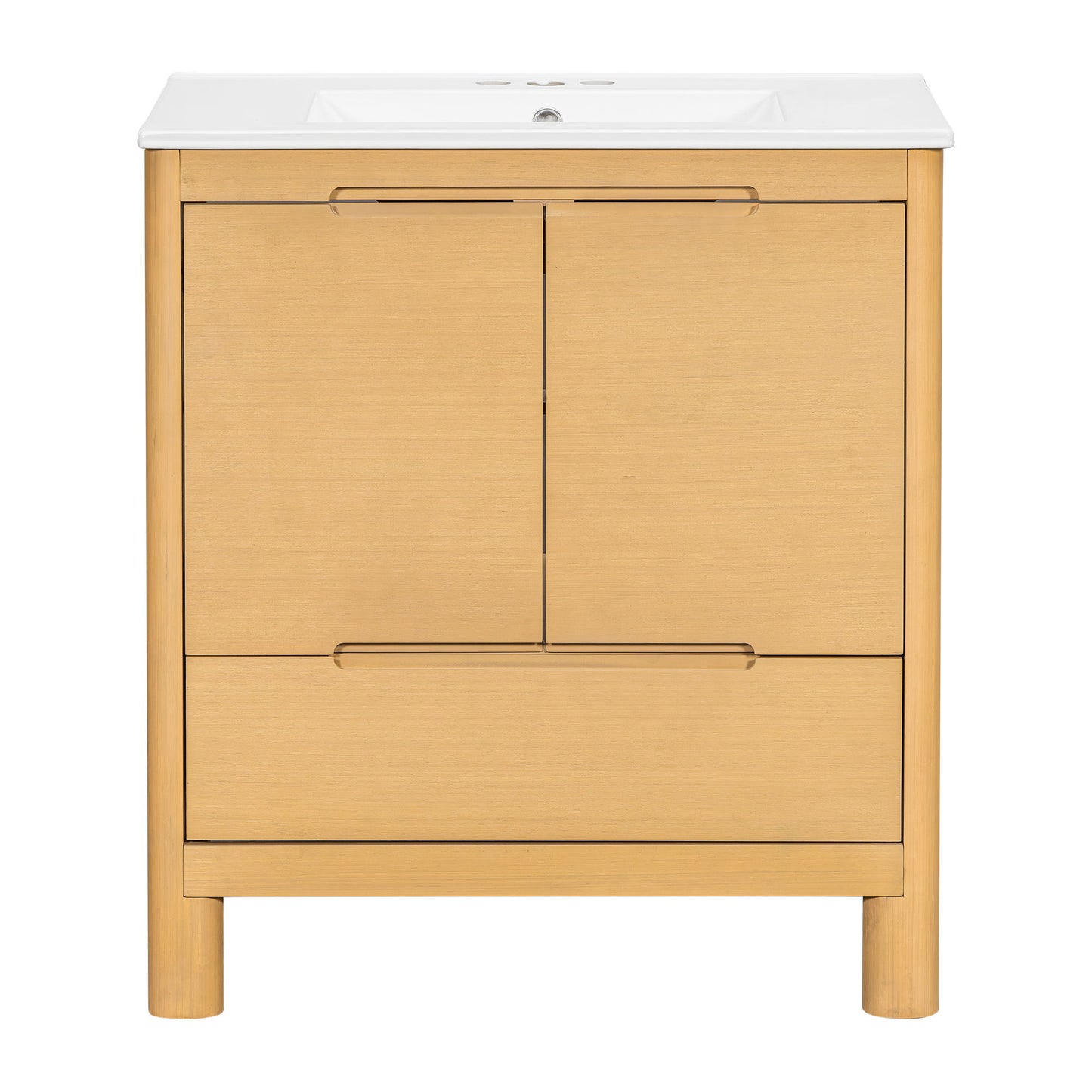 Softened Modern Bathroom Vanity With Sink