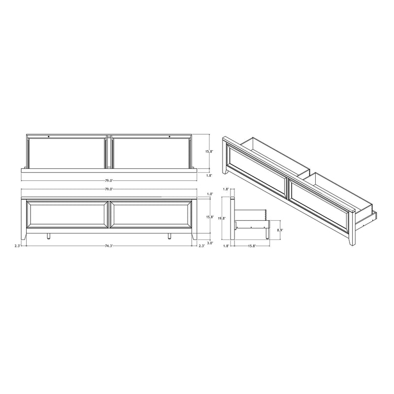 Melissa - Storage Bed With Padded Headboard
