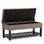 Saxon - Upholstered Transitional Storage Ottoman Bench