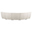 Oliver - 5 Piece Upholstered Sectional Sofa With Curved Silhouette - Ivory
