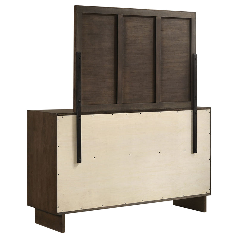 Hemlock - 6 Drawer Dresser With Mirror - Brown