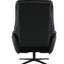 Labotina - Top Grain Leather Accent Chair With Swivel & Ottoman - Black
