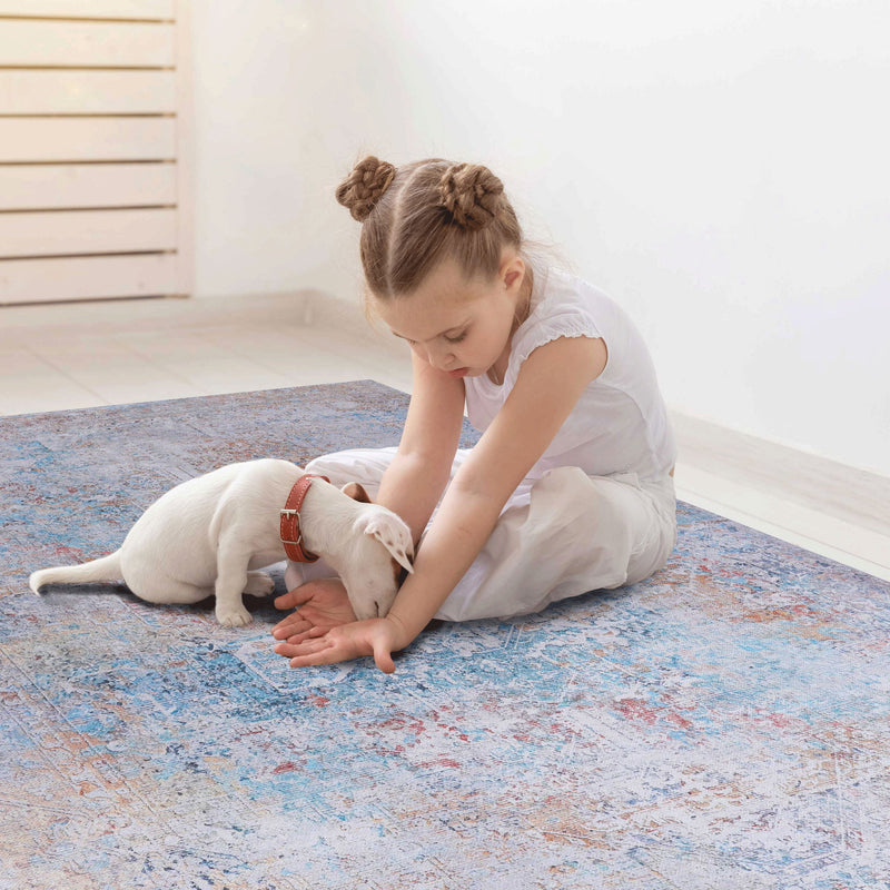 Maval - 8' X 10' Washable Area Rug - Yellow