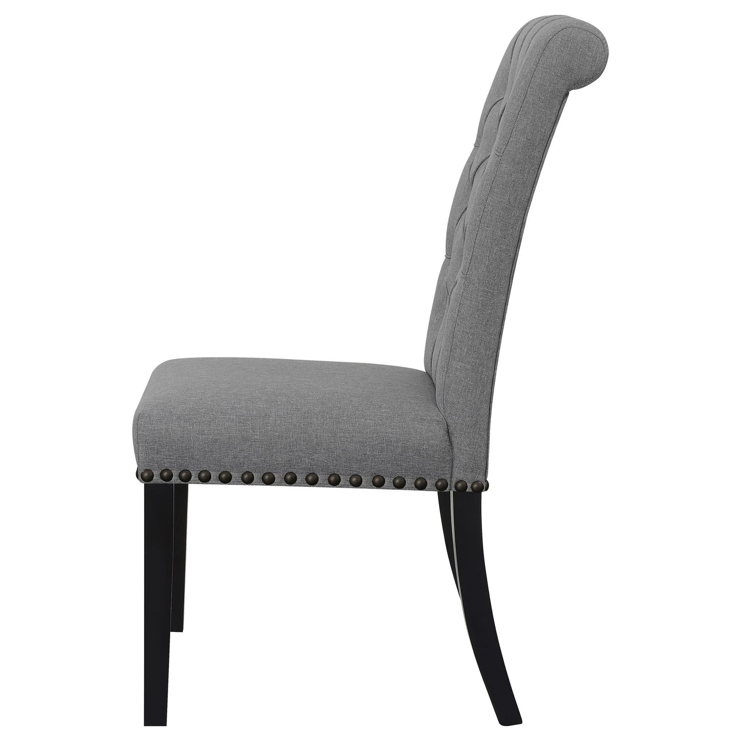 Tufted Rolled Backrest Side Chairs (Set of 2)