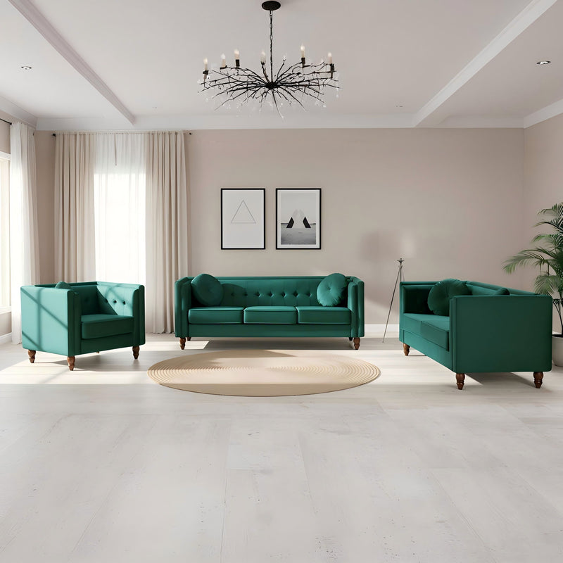 Chesterfield Loveseat 2 Seater Couch For Living Room
