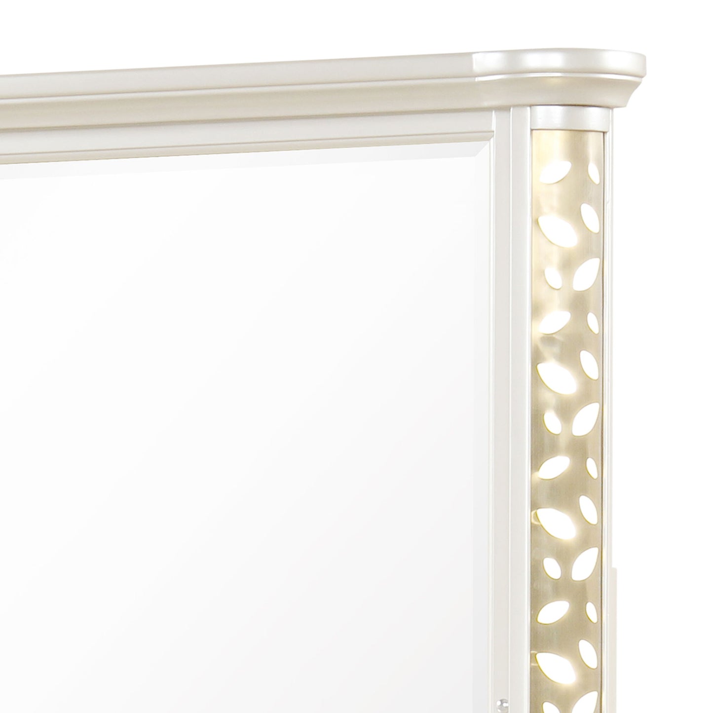 Cinderella - Bedroom Mirror With LED Frame Lighting (Dresser Not Included) - Beige