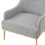 Modern Elegance Accent Chair With Curved Backrest