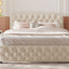 Upholstered Platform Bed With 2 Drawers And 2 Sets Of USB Ports On Each Side, Fabric