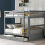 Bunk Bed With Ladders And 2 Storage Drawers