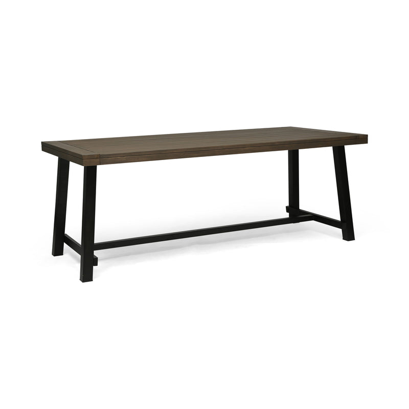 Mesa de comedor para exterior - Gris / Metal rústico