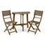 Outdoor 3 Piece Half Round Folding Bistro Set