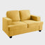 Modern Loveseat, Comfortable 2 Seater Couch With Deep Seating, Loose Back Cushions, Wide Arms