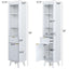 Tall Bathroom Storage Cabinet With Adjustable Shelves And 1 Drawer & Door