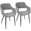 Margarite - Contemporary Dining / Chair (Set of 2) - Black / Gray