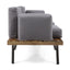 2 Piece Patio Set With Loveseat And Coffee Table - Natural / Dark Gray