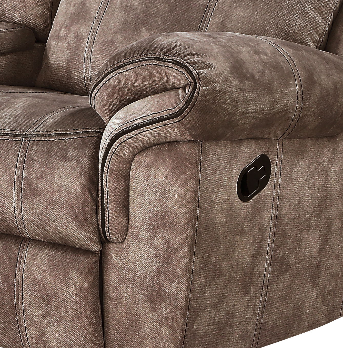 Zubaida - Two Tone Recliner Loveseat With USB Port Console