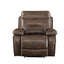 Aashi - Leather Gel Match 3 Piece Recliner Living Room Set - Brown