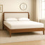 Hawthorne - 5/0 Queen Platform Bed With White Upholstered Headboard - Brown