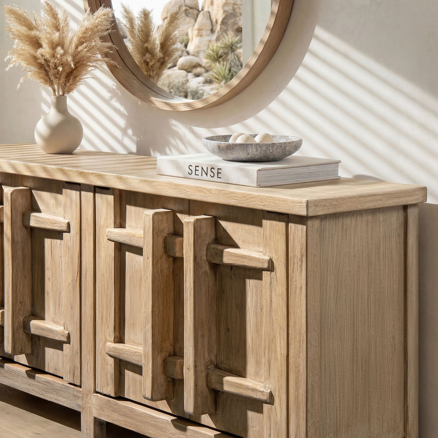 Rowan - 4 Door Sideboard Cabinet - Natural