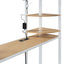 Loft Bed With Desk, Shelves, Power Outlet, LED Light And Wardrobe