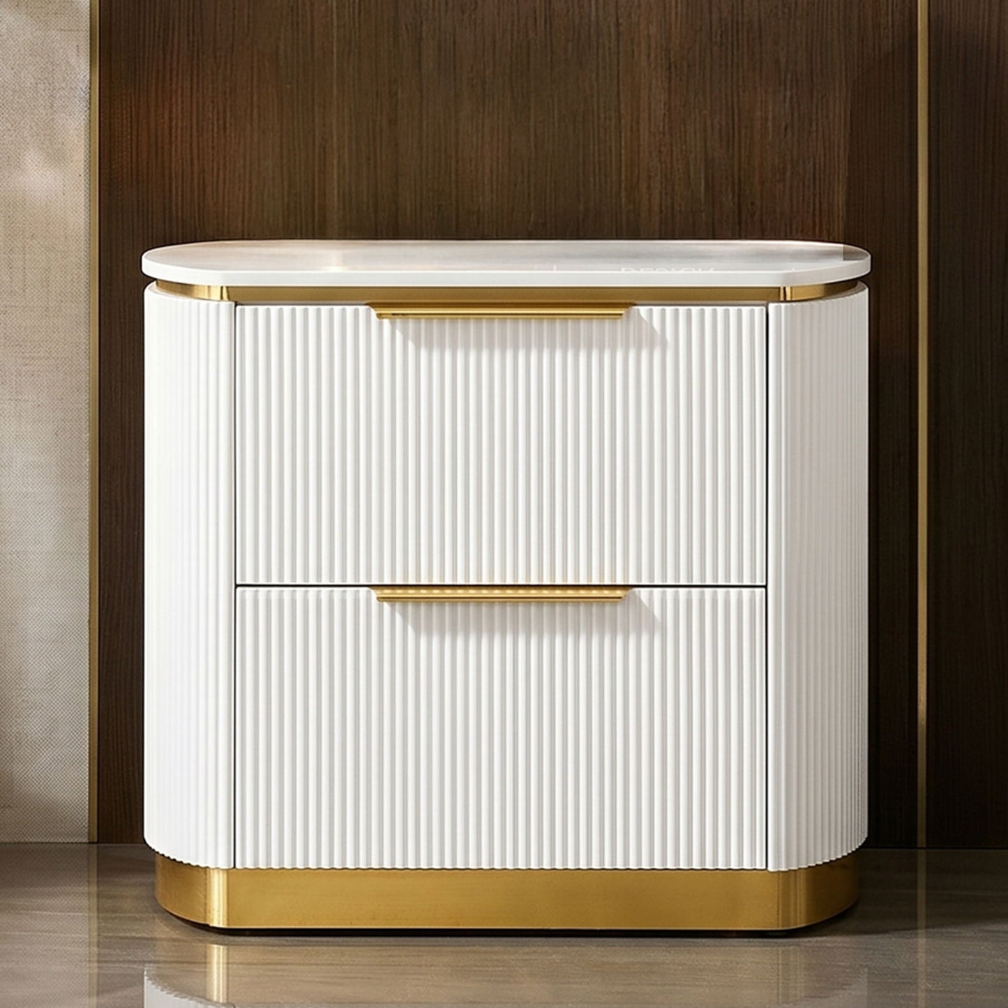 Giovanni - 2 Drawer Nightstand - White