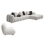 Manilla - Sectional Sofa With Chair - Ivory White