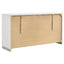 Escalon - 4 Piece Bedroom Set With Paneled Headboard Accents Upholstered - Glossy White