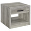 Nuberg - 1 Drawer Table - Gray