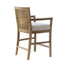 Cane Back Counter Stool With Upholstered Seat - Cream / Reclaimed Natural