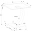 Terrell - Satin Rectangular Glass Top End Table - Silver