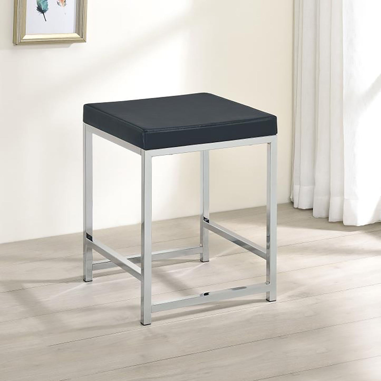 Upholstered Square Vanity Stool