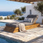 Chaise Lounge Set With 4 Fold Cushion And Built In Headrest