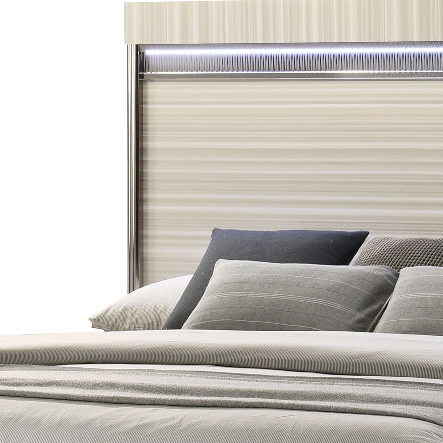 Leonor - Bed With LED Headboard And Footboard