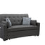 William - Sleeper Sofa With 2 USB Charging Ports And 4 Accent Pillows - Gray