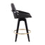Cosmo - Contemporary Fixed Height Counter Stool With Swivel With Round Footrest (Set of 2)