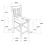 Lattice Back Counter Height Stools (Set of 2)